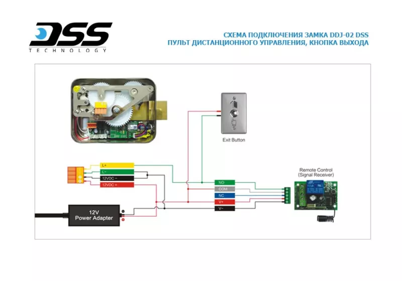 DSS DDJ-02PG электромеханический замок, накладной