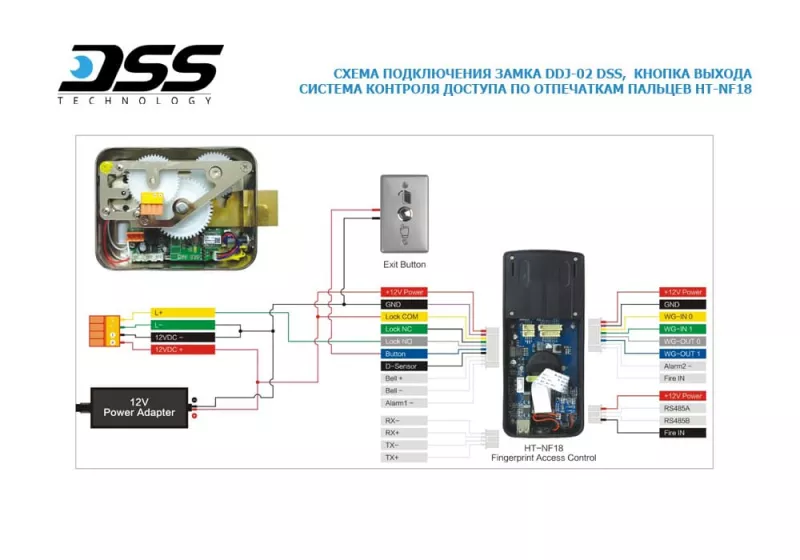 DSS DDJ-02 электромеханический замок, накладной