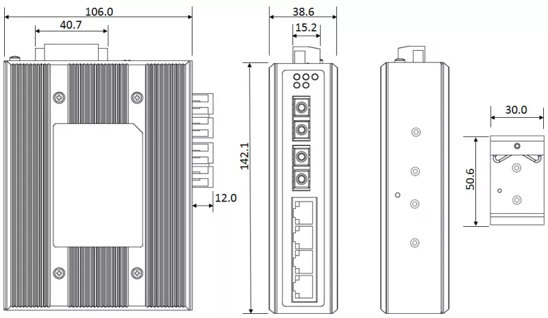 Nautilus INS-F0602MT2-T неуправляемый коммутатор 6 портов Nautilus INS-F0602MT2-T неуправляемый коммутатор 6 портов