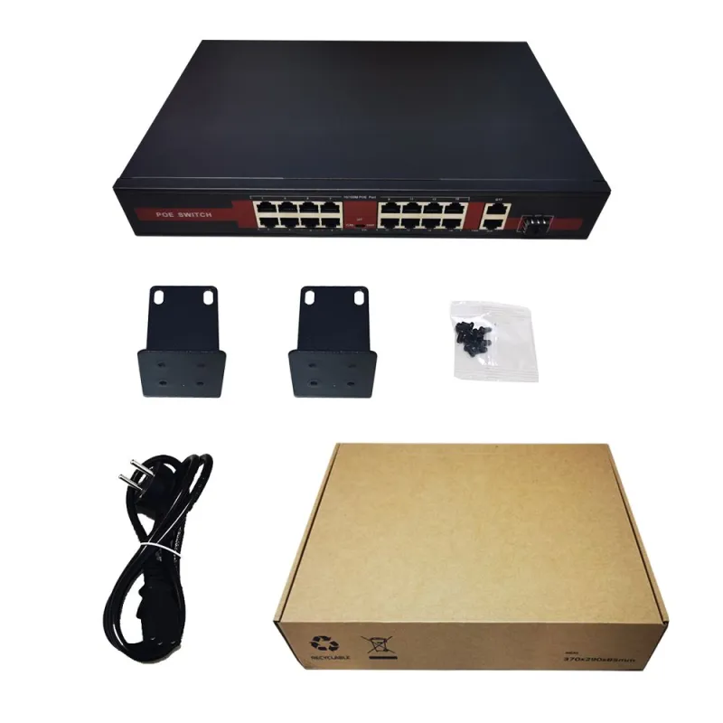 DSS PSE1016F PoE-коммутатор 16х1G POE, 2x1G RJ-45, 1xSFP DSS PSE1016F PoE-коммутатор 16х1G POE, 2x1G RJ-45, 1xSFP